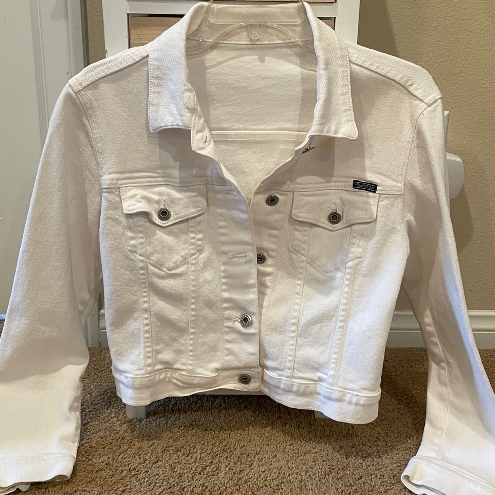 Just USA WhiteCropped Denim Jacket